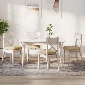 vidaXL Almofadas de Assento 4 pcs Creme 40 x 40 x 12 cm tecido