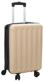 vidaXL Mala Dobrável Casco Duro 20'' Champagne 34x23x55.5 cm ABS