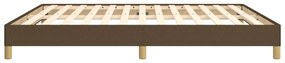 Estrutura de cama sem colchão 180x200 cm tecido castanho-escuro