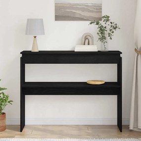 Mesa de Consola vidaXL em Madeira de Carvalho Preta 80x30x102 cm
