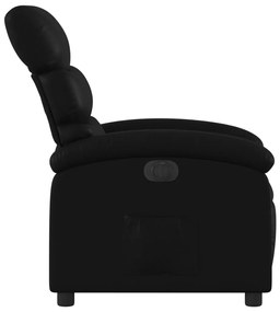Poltrona reclinável elétrica couro artificial preto