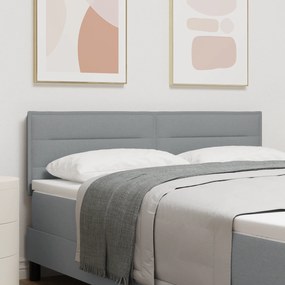 vidaXL Cabeceira Design em Linhas Cinzento Claro 80 cm Tecido