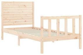 Cama sem colchão 90x200 cm madeira de pinho maciça
