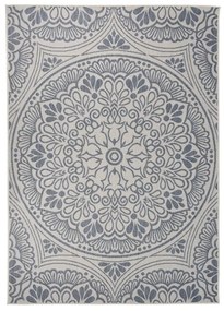 vidaXL Tapete de tecido plano para exterior 120x170 cm padrão azul
