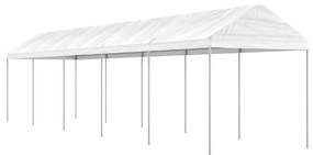 vidaXL Gazebo com telhado 11,15x2,28x2,69 m polietileno branco