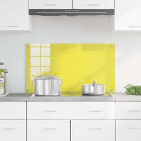 Barreira de Cozinha vidaXL Amarelo 90x50x0,6 cm em Vidro Temperado