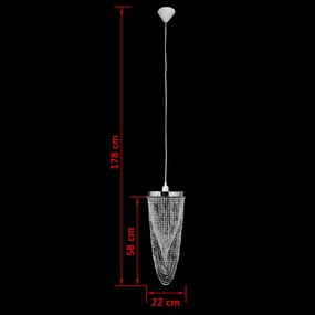 Candelabro pendente 22 x 58 cm