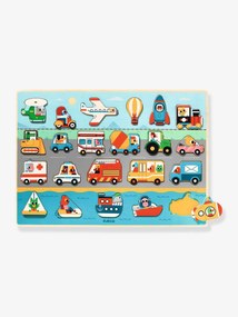 Puzzle Vroom, em madeira - DJECO multicolor