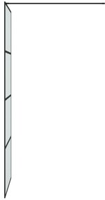 Divisória de chuveiro 80x195 cm vidro opaco ESG preto