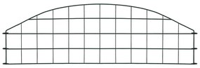Conj. painéis de vedação arqueados p/ jardim 77,3x26 cm verde