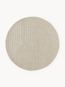 Tapete redondo em lã artesanal Mason
