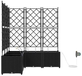 Jardineiras de Jardim 1 pc Preto 120 x 120 x 142 cm Plástico