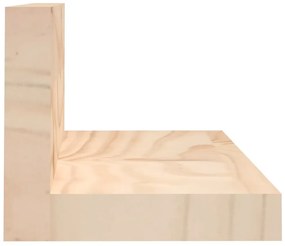 Prateleiras de parede 2 pcs 110x11x9 cm madeira de pinho maciça