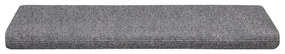 Tapetes de escada autoadesivos 30 pcs 65x21x4cm cinzento-claro