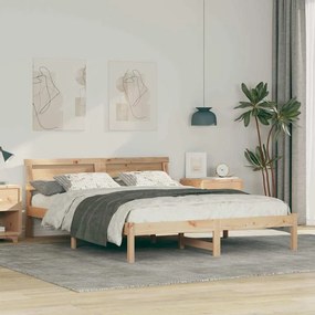 vidaXL Estrutura da Cama Castanho 140 x 200 cm Madeira de Pinheiro