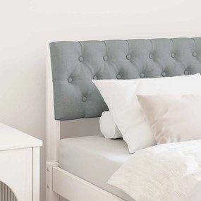 vidaXL Cabeceira estofada Cinzento-claro 90 cm