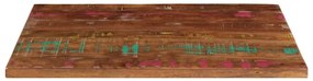 Tampo de mesa retangular 90x50x3,8 cm madeira recuperada maciça