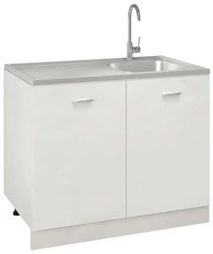 Lava-louça cozinha + escorredor aço inox prateado