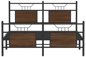 Estrutura cama s/ colchão derivados madeira carvalho castanho