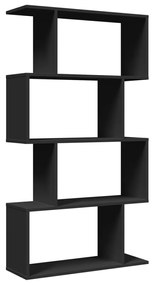 Estante divisória 4 níveis 70x24x129 cm derivados madeira preto
