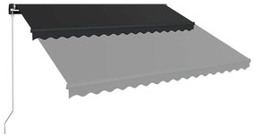 Toldo retrátil manual c/ LED 450x300 cm antracite