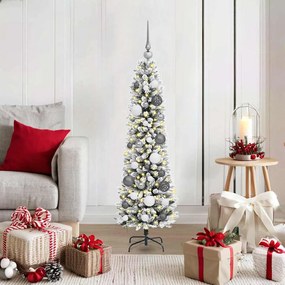 vidaXL Árvore de Natal Artificial Branco 120 cm PVC, Metal e Plástico