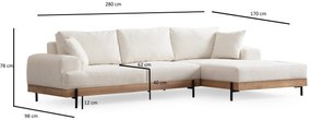 Sofá de Canto Eti – Branco – 280 x 170 cm