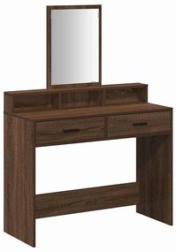Mesa de Maquilhagem com Gavetas Castanho Carvalho 100x41x140 cm