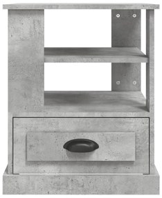 Mesa de apoio 50x50x60 cm derivados de madeira cinzento-cimento