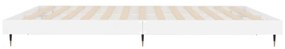Estrutura de cama 150x200 cm derivados madeira branco brilhante