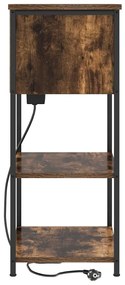Armário de Cabeceira Carvalho fumado 55 x 31 x 76 cm