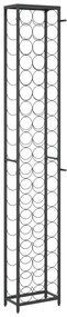 Garrafeira para 57 garrafas 34x18x200 cm ferro forjado preto