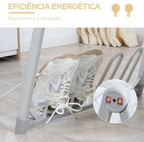 HOMCOM Estendal Elétrico Dobrável com Alças 230W Secador de Roupa com