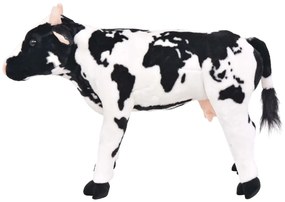 Brinquedo de montar vaca peluche preto e branco XXL