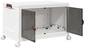 Caixa de arrumação empilhável com rodas 75 L 64x40x41 cm