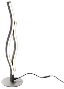 Design tafellamp zwart met zilver incl. LED dimbaar - Blaze Design