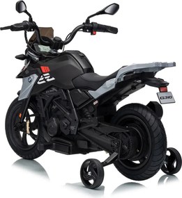 Mota eletrica para Crianças 2 a 5 anos 12V BMW G310GS Rodas EVA, Preta