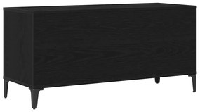 Armário de Carvalho Preto - 100x38x48 cm Feito em Madeira Engenharia