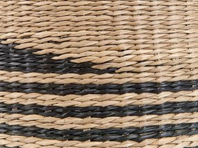 Conjunto de 3 vasos em fibra de algas cor natural e preto RATTAIL Beliani