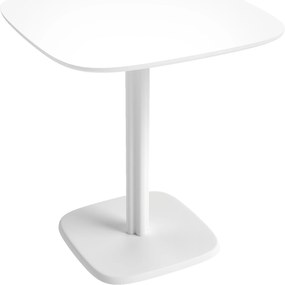 HOMCOM Mesa de Jantar para 4 Pessoas Mesa de Cozinha Quadrada Estilo Moderno com Tampo Aspecto Madeira 70x70 cm Branco | Aosom Portugal