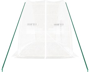 Estufa com estrutura de aço 12 m² 6x2x2,85 m branco