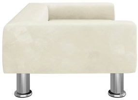 Cama para cães 70x45x26,5 cm veludo cor creme