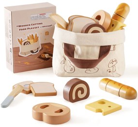 Conjunto de Comidas de Brincar Infantil de Madeira - Sobremesas