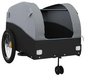 Reboque para bicicleta 45 kg ferro preto e cinza