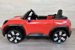 Carro elétrico para crianças MINI ACEMAN 12V 2.4G, Rodas de borracha, assento em pele sintética Vermelho