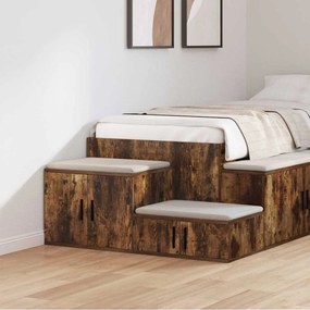 Armário de Armazenamento vidaXL em Carvalho Fumado 118x41x40 cm em Madeira Revestida