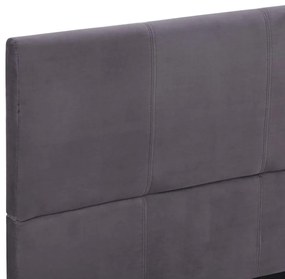 Estrutura para cama sem colchão 135x190 cm tecido cinzento
