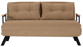 Sofá-Cama de 2 Lugares Sando – Castanho Claro – 175 cm x 133 cm