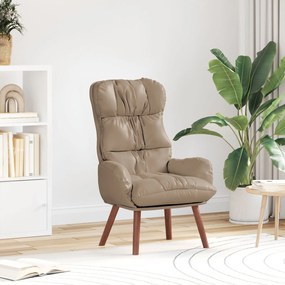 Cadeira Relaxante vidaXL Cappuccino em Couro Sintético