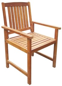 Cadeiras de jardim 2 pcs madeira acácia maciça castanho